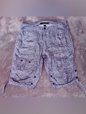 Sean John chambray cotton cargo shorts - size 34